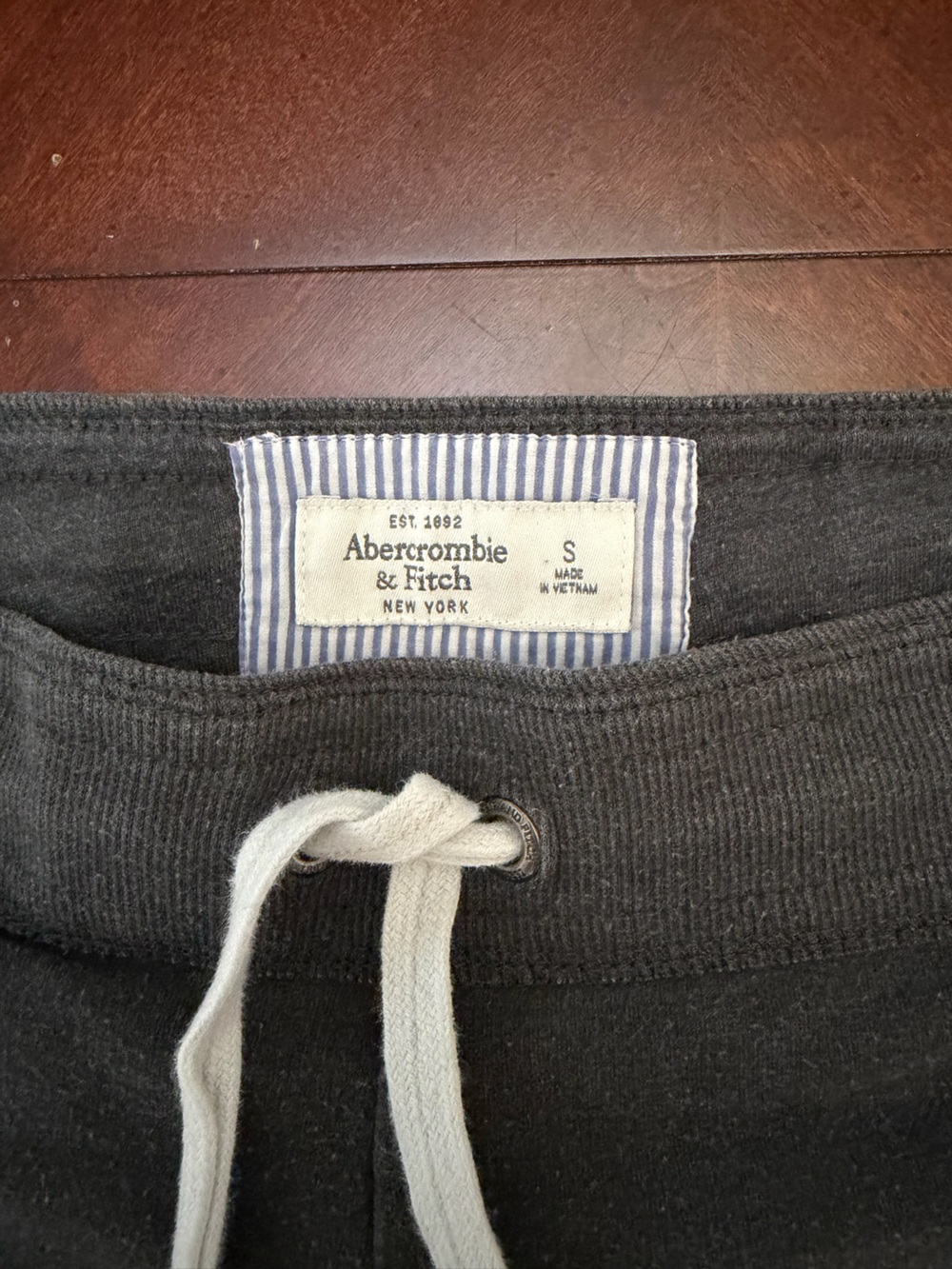 Abercrombie & Fitch Y2K Vintage Women Charcoal Gray Lounge Pants with White Logo - Picture 3 of 6
